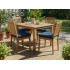 Perna scaun 40x40x6 cm, colturi drepte, poliester impermeabil, cu prindere, albastra [5]