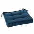 Perna scaun 40x40x6 cm, colturi drepte, poliester impermeabil, cu prindere, albastra [6]