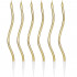 Set 6 lumanari pentru tort, ondulate, auriu, 11,5 cm [3]