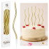 Set 6 lumanari pentru tort, ondulate, auriu, 11,5 cm [4]