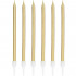 Set 6 lumanari pentru tort, drepte, auriu, 9 cm [4]