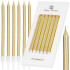 Set 6 lumanari pentru tort, drepte, auriu, 9 cm [5]