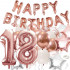 Set 53 baloane si decoratiuni Aniversare Majorat 18 Ani, rose auriu [3]