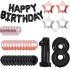 Set 53 baloane si decoratiuni Aniversare Majorat 18 Ani, negru roz [4]
