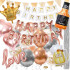 Set 48 baloane si decoratiuni, Happy Birthday, argintiu, roz [4]