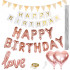 Set 48 baloane si decoratiuni, Happy Birthday, argintiu, roz [9]