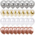 Set 50 baloane pentru petrecere, 40cm, alb, argintiu, roz [9]