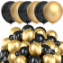 Set 100 baloane pentru petrecere, 40cm, negru auriu [2]