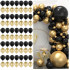 Set 100 baloane pentru petrecere, 40cm, negru auriu [14]