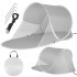 Cort plaja si picnic semi-deschis Sersimo, protectie UV, 190x100x90cm, gri [13]