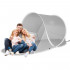 Cort plaja si picnic semi-deschis Sersimo, protectie UV, 190x100x90cm, gri [15]