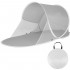 Cort plaja si picnic semi-deschis Sersimo, protectie UV, 190x100x90cm, gri [17]