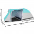Cort plaja sau camping, impemeabil, cu terasa, 4 locuri, 175x310x130cm, gri albastru [14]