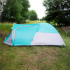 Cort plaja sau camping, impemeabil, cu terasa, 4 locuri, 175x310x130cm, gri albastru [11]