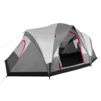 Cort camping, impemeabil, protectie UV, 6 locuri, 215x450x180cm, gri Cort camping, impemeabil, protectie UV, 6 locuri, 215x450x180cm, gri