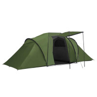 Cort camping, impemeabil, 2 camere + hol, 4 locuri, 460x200x245cm, verde Cort camping, impemeabil, 2 camere + hol, 4 locuri, 460x200x245cm, verde