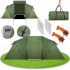Cort camping, impemeabil, 2 camere + hol, 4 locuri, 460x200x245cm, verde [3]