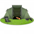 Cort camping, impemeabil, 2 camere + hol, 4 locuri, 460x200x245cm, verde [4]