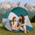 Cort plaja autoexpansibil POP-UP cu protectie UV, podea izolanta si husa transport, 190x120x100 cm, turcoaz si gri [17]
