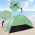 Cort plaja XXL semi-inchis cu protectie UV, podea izolanta, 210x120x112 cm, verde [13]