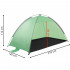 Cort plaja XXL semi-inchis cu protectie UV, podea izolanta, 210x120x112 cm, verde [15]