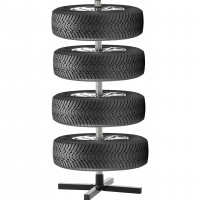 Suport depozitare anvelope 4 roti, cadru metalic, 45x45x105 cm, capacitate 100 kg, negru Suport depozitare anvelope 4 roti, cadru metalic, 45x45x105 cm, capacitate 100 kg, negru