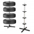 Suport depozitare anvelope 4 roti, cadru metalic, 45x45x105 cm, capacitate 100 kg, negru [3]