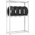 Raft depozitare anvelope cu polite suplimentare MDF, cadru otel galvanizat, 120x40x180 cm, gri [2]
