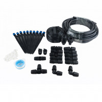 Set irigare gradina cu aspersoare si furtun PVC 20 metri, 10 aspersoare, negru Set irigare gradina cu aspersoare si furtun PVC 20 metri, 10 aspersoare, negru