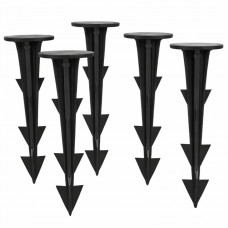Set 50 cuie plastic fixare folii, tip ancora harpon, 120 mm, negru