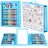 Set de pictura si desen pentru copii, 208 de piese, trusa plastic albastru [3]