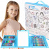 Set de pictura si desen pentru copii, 208 de piese, trusa plastic albastru [28]