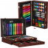 Set de pictura si desen pentru copii, 130 de piese, trusa lemn [33]