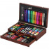 Set de pictura si desen pentru copii, 130 de piese, trusa lemn [7]