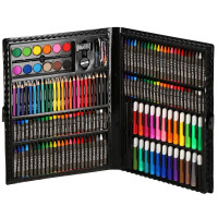Set de pictura si desen pentru copii, 168 de piese, trusa plastic Set de pictura si desen pentru copii, 168 de piese, trusa plastic