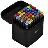 Set 48 de carioci profesionale, markere multicolore, cu cerneala pe baza de alcool, cap dublu Set 48 de carioci profesionale, markere multicolore, cu cerneala pe baza de alcool, cap dublu