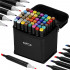Set 48 de carioci profesionale, markere multicolore, cu cerneala pe baza de alcool, cap dublu [2]