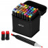 Set 48 de carioci profesionale, markere multicolore, cu cerneala pe baza de alcool, cap dublu [16]