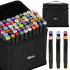 Set 60 de carioci profesionale, markere multicolore, cu cerneala pe baza de alcool, cap dublu [4]