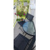 Set mobilier gradina sau balcon, masa semirotund sticla cu 2 scaune pliabile, gri [3]