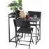 Set mobilier pentru balcon, pliabil, masa si 2 scaune, negru [2]