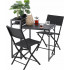 Set mobilier pentru balcon, pliabil, masa si 2 scaune, negru [11]