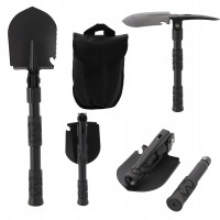 Lopata pliabila multifunctionala 5 in 1 pentru camping si gradina, otel mangan, 41 cm, negru Lopata pliabila multifunctionala 5 in 1 pentru camping si gradina, otel mangan, 41 cm, negru