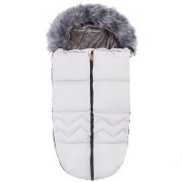 Sac iarna de bebelusi pentru carucior, marime universala, cu gluga, 90x45cm, gri Sac iarna de bebelusi pentru carucior, marime universala, cu gluga, 90x45cm, gri