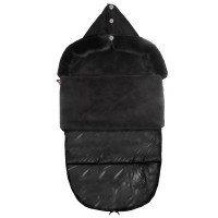 Sac de dormit pentru carucior copii, exterior impermeabil si interior calduros, gluga ajustabila, 2 gulere din blanita detasabile, 2 fermoare pentru a