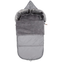 Sac de dormit pentru carucior copii, exterior impermeabil si interior calduros, gluga ajustabila, 2 gulere din blanita detasabile, 2 fermoare pentru a