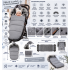 Sac de dormit pentru carucior copii, exterior impermeabil si interior calduros, gluga ajustabila, 2 gulere din blanita detasabile, 2 fermoare pentru a [2]