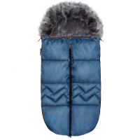 Sac de dormit pentru carucior copii, exterior impermeabil, gluga fixa cu blanita detasabila, 2 fermoare pentru deschidere usoara, 6 orificii pentru ce