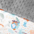 Paturica pentru scoica auto cu gluga integrata, exterior din bumbac 100% si interior moale din material minky, orifici pentru centuri, lavabila la 30° [11]