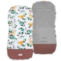Salteluta reversibila pentru carucior sport, cu exterior din bumbac 100% si interior moale din material minky cu textura catifelata, umplutura din spu Salteluta reversibila pentru carucior sport, cu exterior din bumbac 100% si interior moale din material minky cu textura catifelata, umplutura din spu